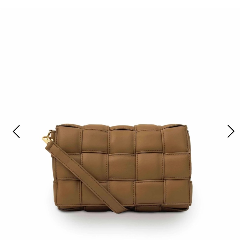 Italian Leather Woven Crossbody Bag